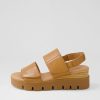 DJANGO & JULIETTE Rillow Tan Leather Sandals | Wedges