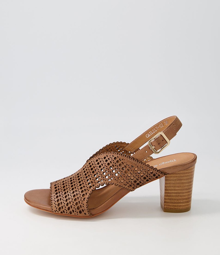 DJANGO & JULIETTE Cailely Tan Leather Sandals | Heels