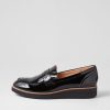 TOP END Oley Black Patent Leather Loafers | Loafers