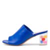 DJANGO & JULIETTE Shae Cobalt Leather Sandals | Heels