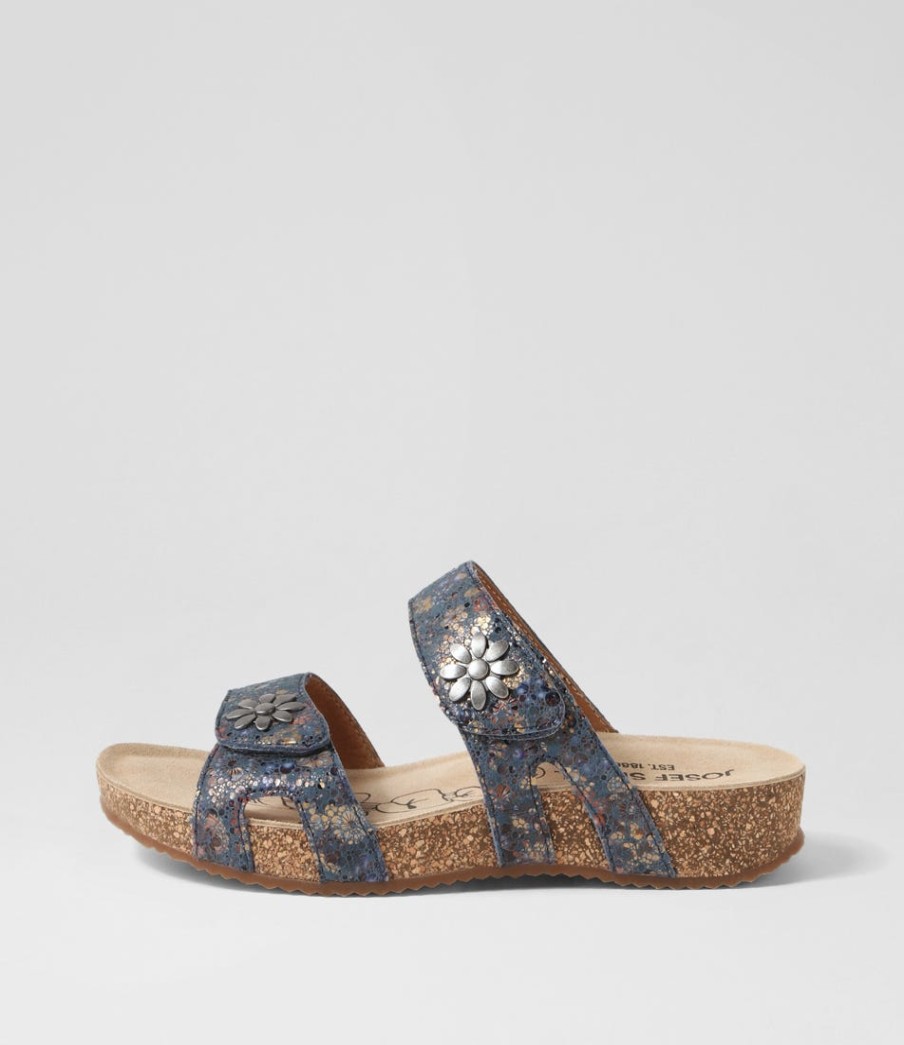 JOSEF SEIBEL Tonga 04 Ocean Multi Leather Sandals | Comfort