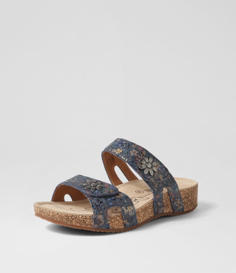 JOSEF SEIBEL Tonga 04 Ocean Multi Leather Sandals | Comfort