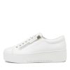 DJANGO & JULIETTE Wolfie White Leather Sneakers Ws | Wedges