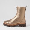 DJANGO & JULIETTE Faycey Bronze Tumble Leather Ankle Boots | Boots