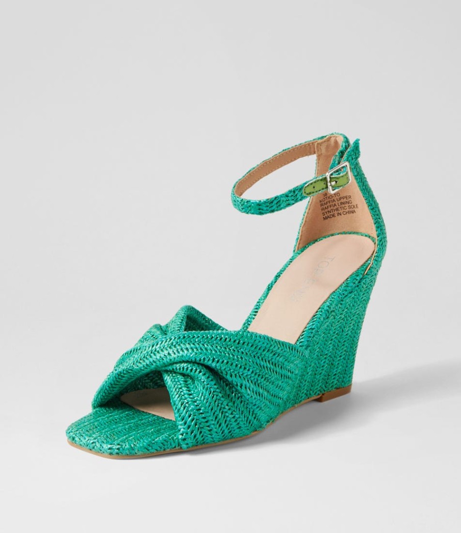 TOP END Kotio Emerald Synthetic Raffia Espadrilles | Espadrilles