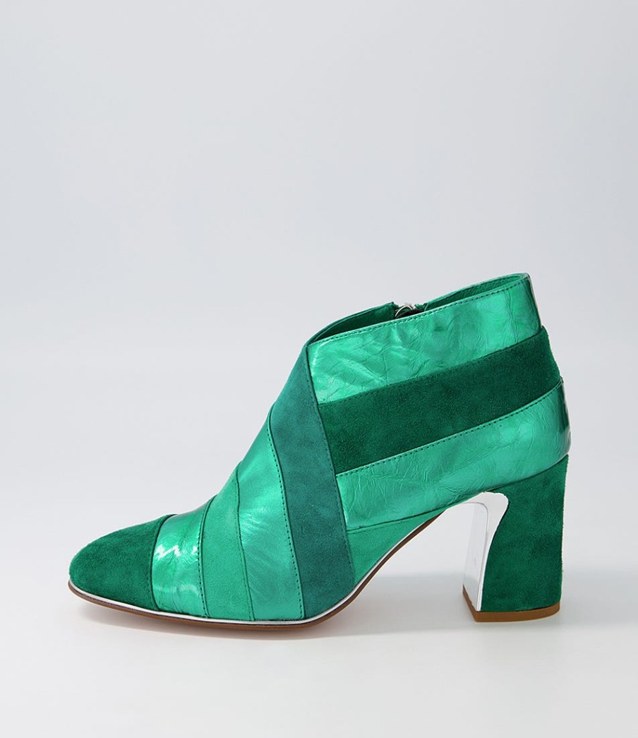 DJANGO & JULIETTE Kolly Emerald Mix Ankle Boots | Boots