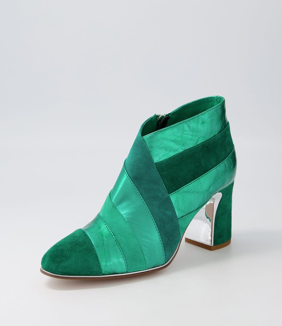 DJANGO & JULIETTE Kolly Emerald Mix Ankle Boots | Boots