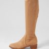 DJANGO & JULIETTE Timothie Sandy Stretch Microsuede Knee High Boots | Boots