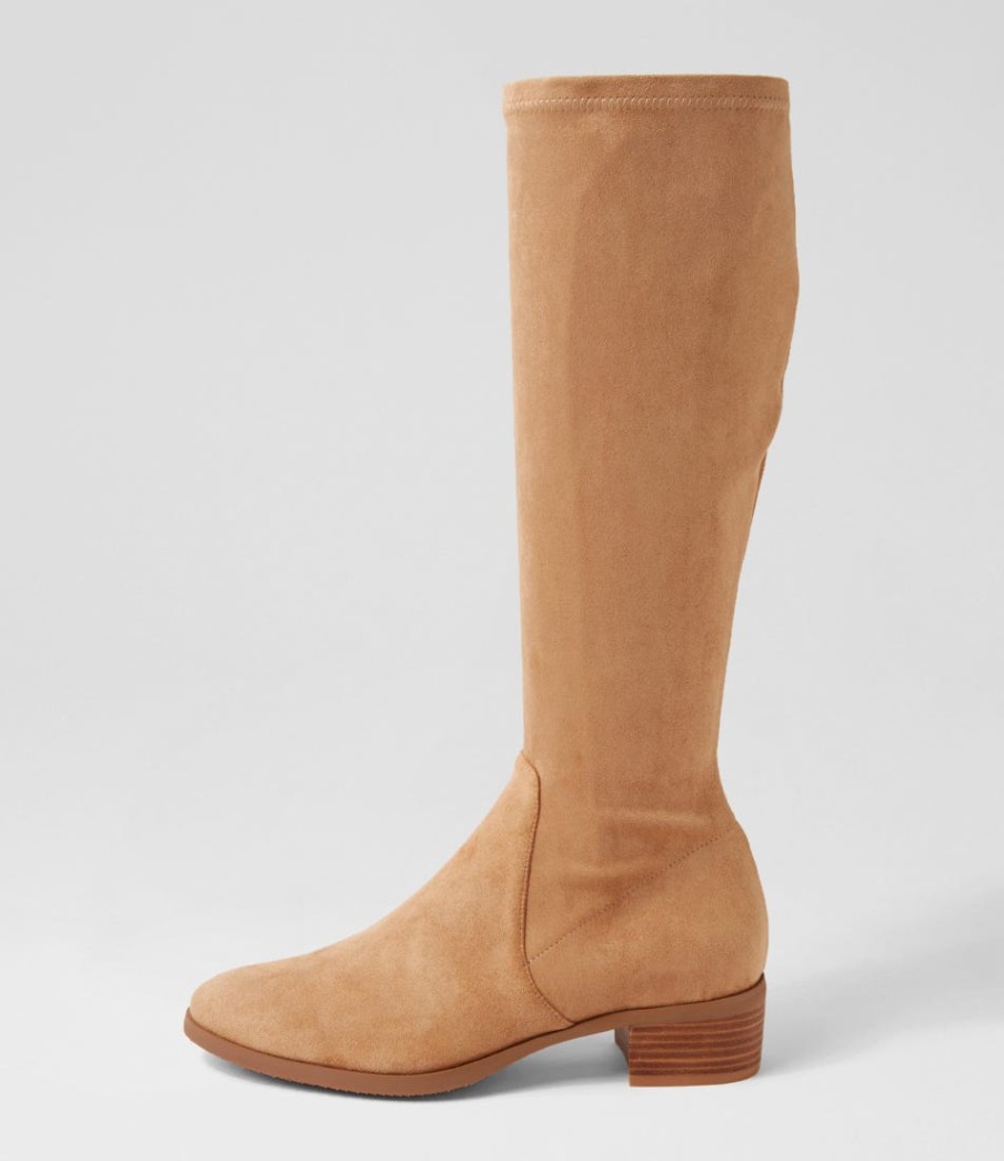 DJANGO & JULIETTE Timothie Sandy Stretch Microsuede Knee High Boots | Boots