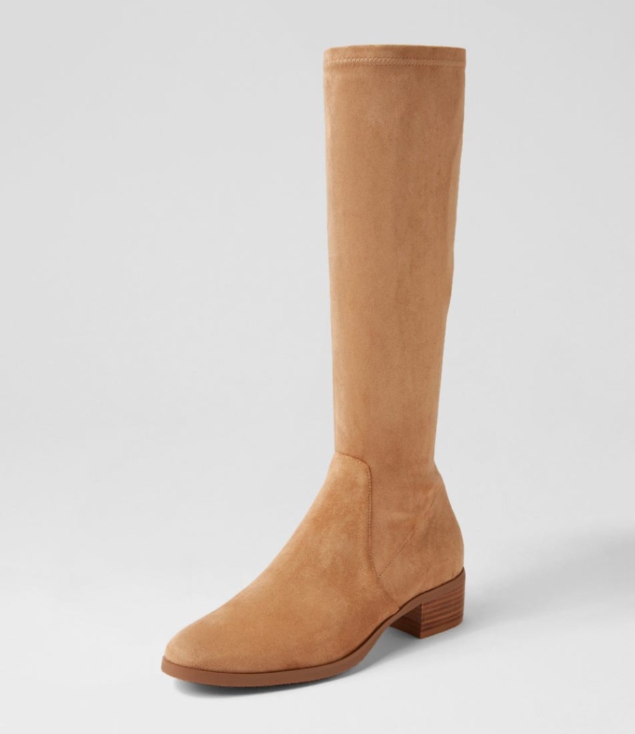 DJANGO & JULIETTE Timothie Sandy Stretch Microsuede Knee High Boots | Boots