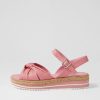 DJANGO & JULIETTE Adah Lrg Pretty Pink Leather Espadrilles | Espadrilles