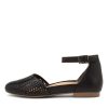 ZIERA Camay Xf Black Leather Flat Shoes | Flats