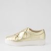 DJANGO & JULIETTE Loja Pale Gold Shine Leather Sneakers | Sneakers