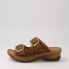 JOSEF SEIBEL Catalonia 76 Brandy Leather Slides | Comfort