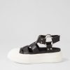 DJANGO & JULIETTE Akash Black White Leather Sneakers | Sneakers