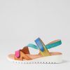 DJANGO & JULIETTE Melany Bright Multi Slides | Wedges