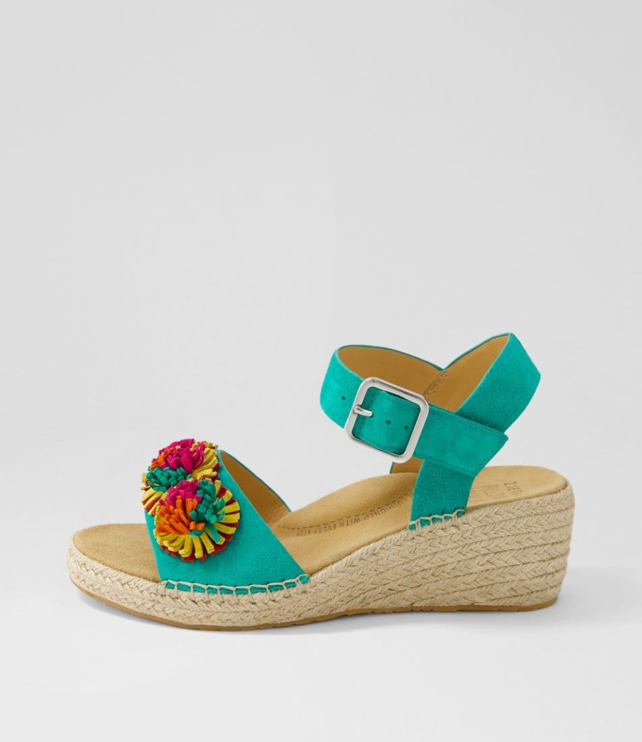 ZIERA Kishop Xw Emerald Multi Sandals | Espadrilles