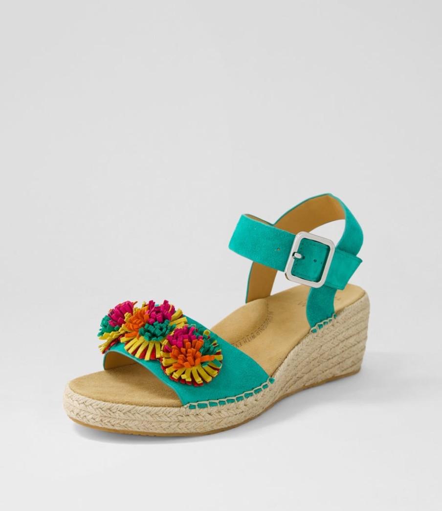 ZIERA Kishop Xw Emerald Multi Sandals | Espadrilles