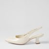 DJANGO & JULIETTE Domina Ivory Patent Leather Heels | Heels