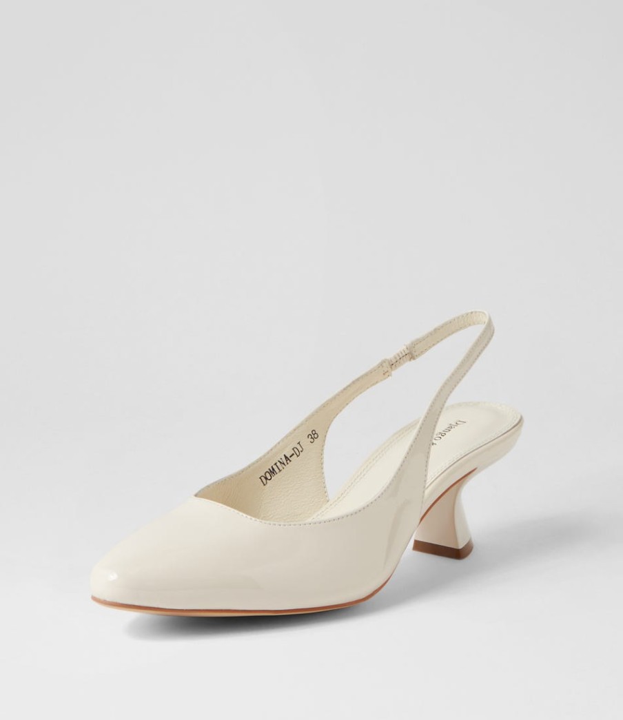 DJANGO & JULIETTE Domina Ivory Patent Leather Heels | Heels