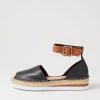 TOP END Wolver Black Tan Leather Espadrilles | Espadrilles