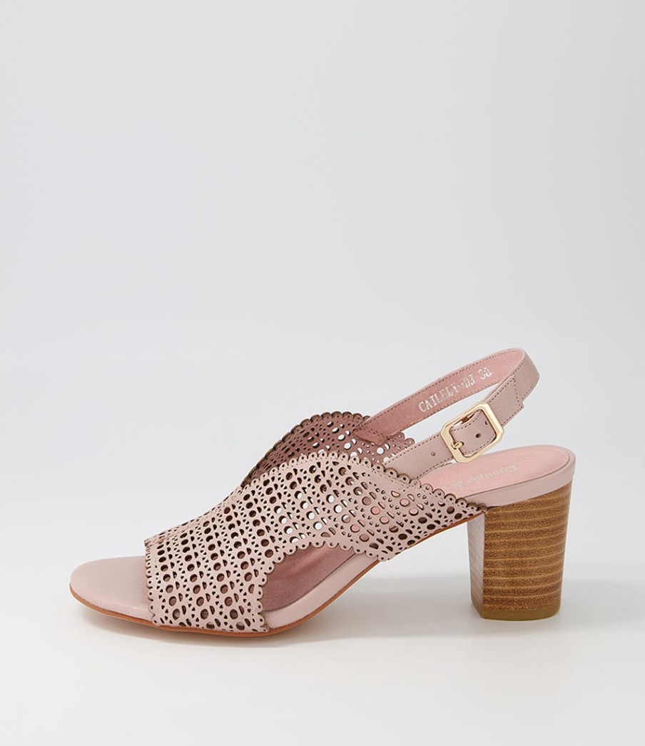 DJANGO & JULIETTE Cailely Mushroom Leather Sandals | Heels