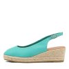 DJANGO & JULIETTE Saniarly Light Emerald Rope Leather Sandals | Espadrilles