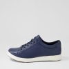 ZIERA Delilah Xf Navy Leather Sneakers | Comfort