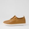 DJANGO & JULIETTE Haide Dark Tan White Leather Sneakers | Sneakers