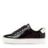 ZIERA Penny Xf Black Gold Patent Leather Sneakers | Sneakers