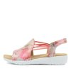 ZIERA Udhays W Melon Flower Leather Elastic Sandals | Wedges