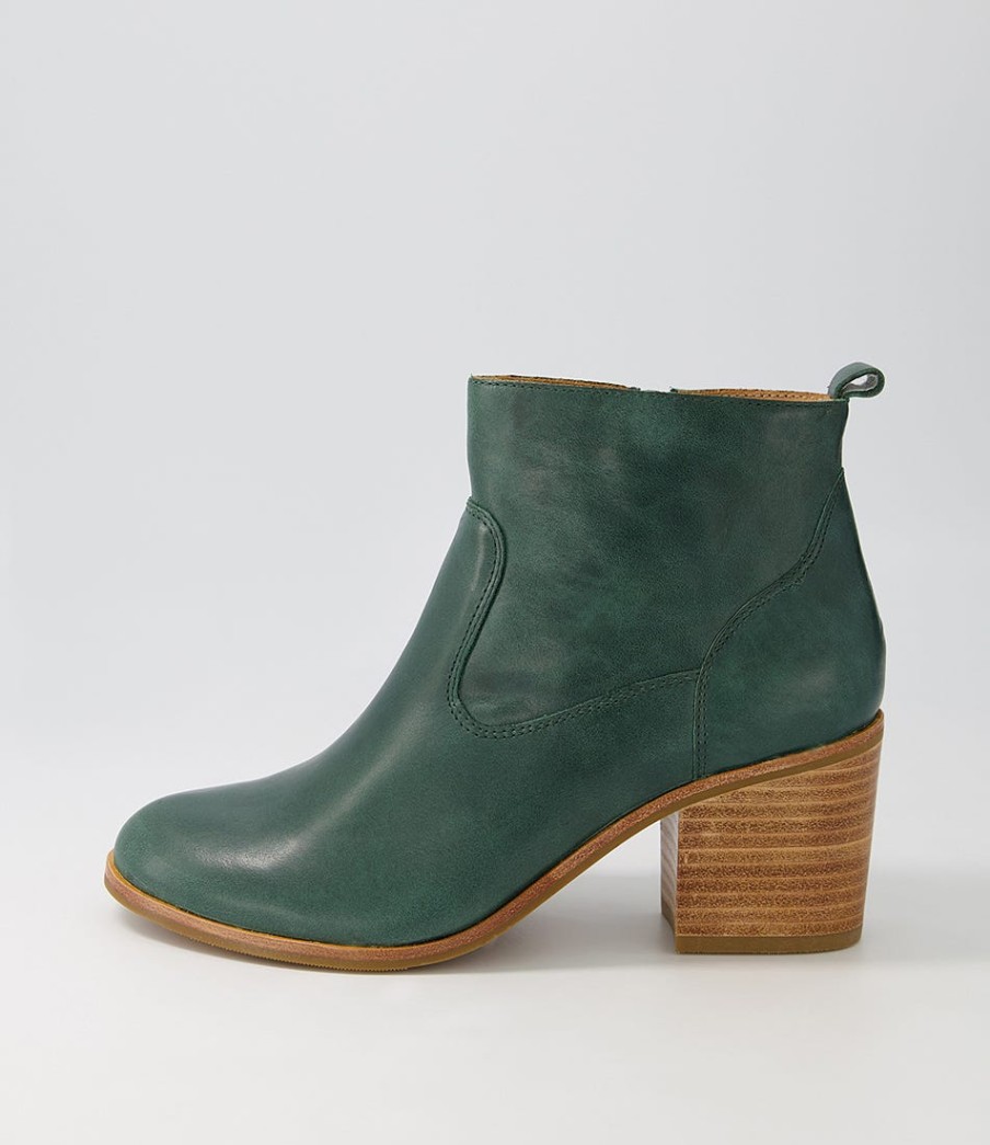 ZIERA Landins W Emerald Leather Ankle Boots | Boots