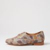 ZIERA Oscar Xf Tan Leaf Multi Leather Lace Up Flats | Comfort