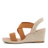 DIANA FERRARI Jolli Tan Elastic Sandals | Espadrilles