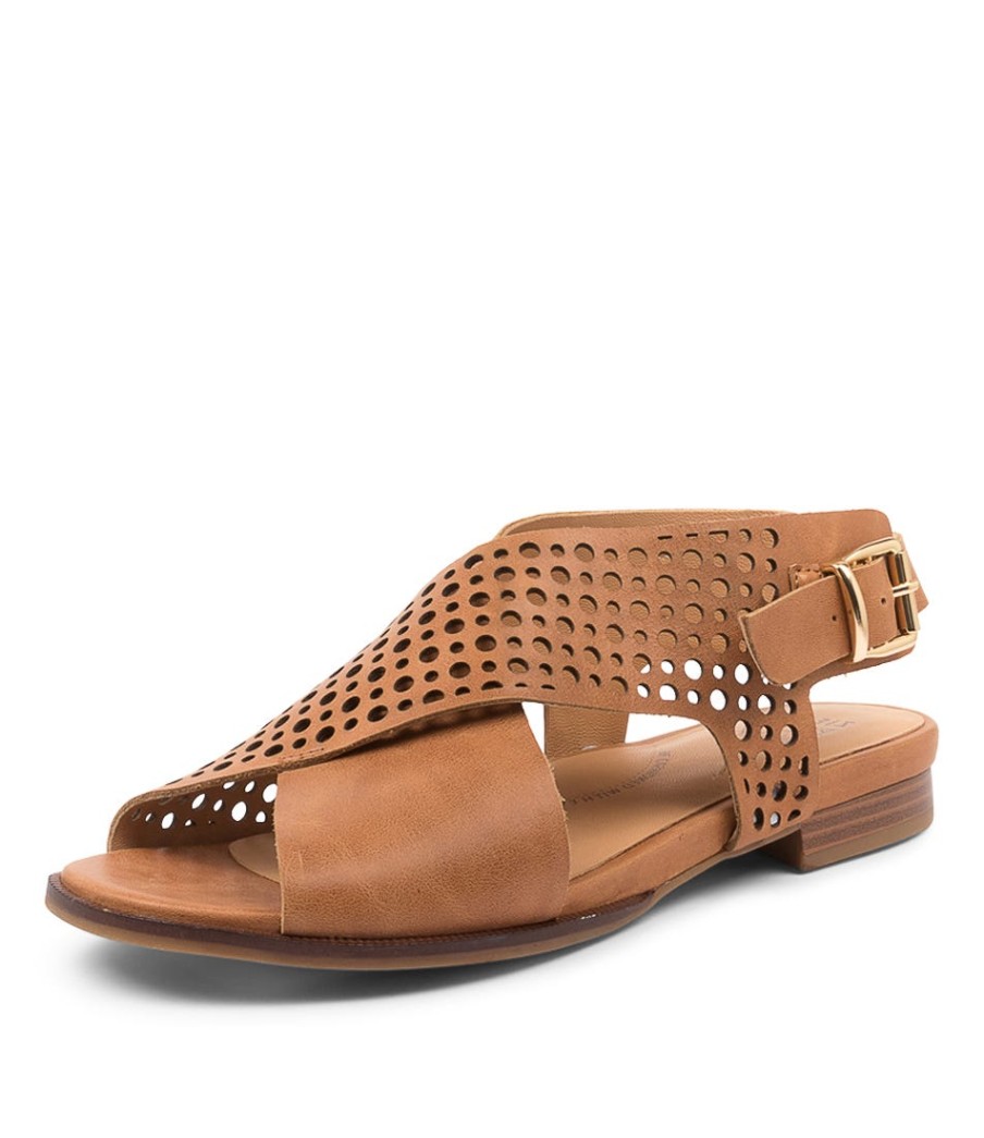 ZIERA Treka W Tan Leather | Flats