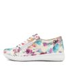 ZIERA Solar Xf Pansy Floral Leather Sneakers | Comfort