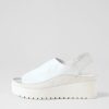 DJANGO & JULIETTE Ober White Leather Patent Sandals | Sandals