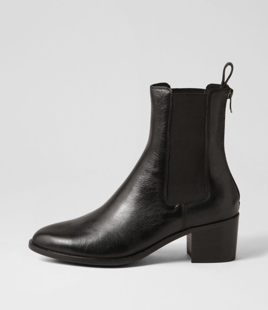 DJANGO & JULIETTE Dowell Black Leather Chelsea Boots | Boots