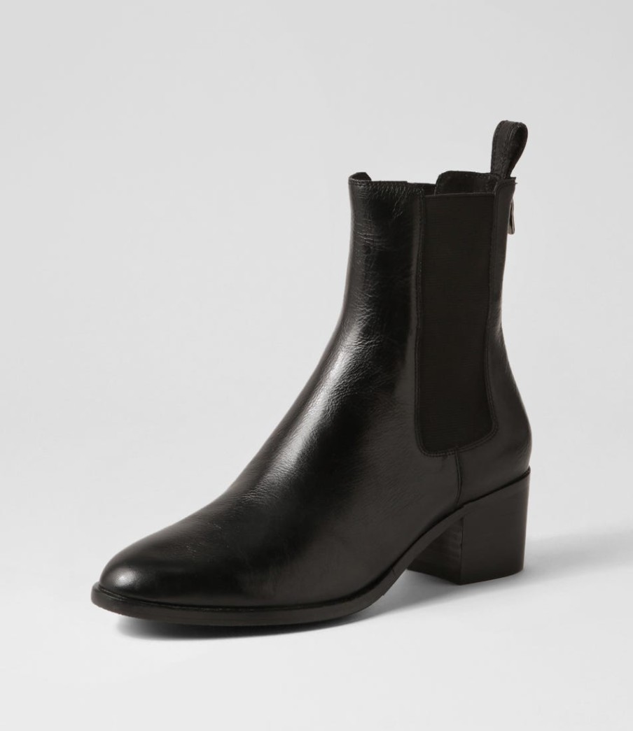 DJANGO & JULIETTE Dowell Black Leather Chelsea Boots | Boots