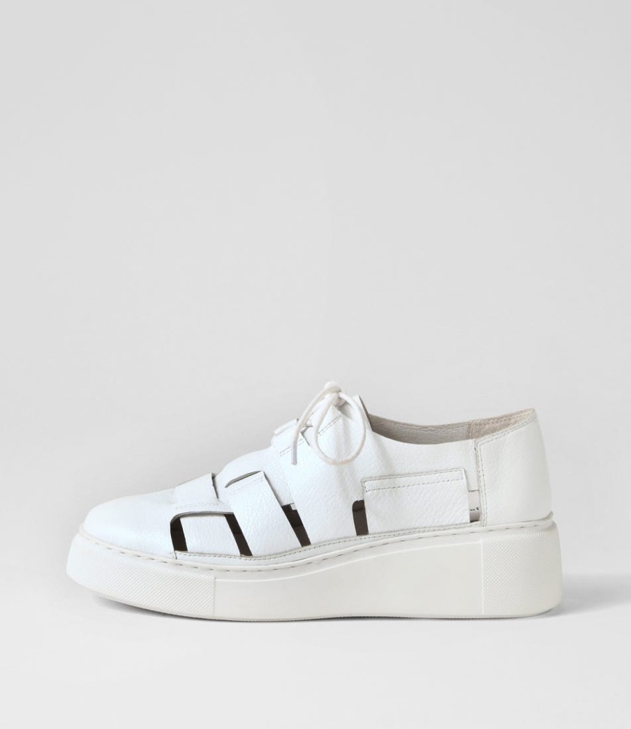 DJANGO & JULIETTE Yao White Leather Sneakers | Sneakers