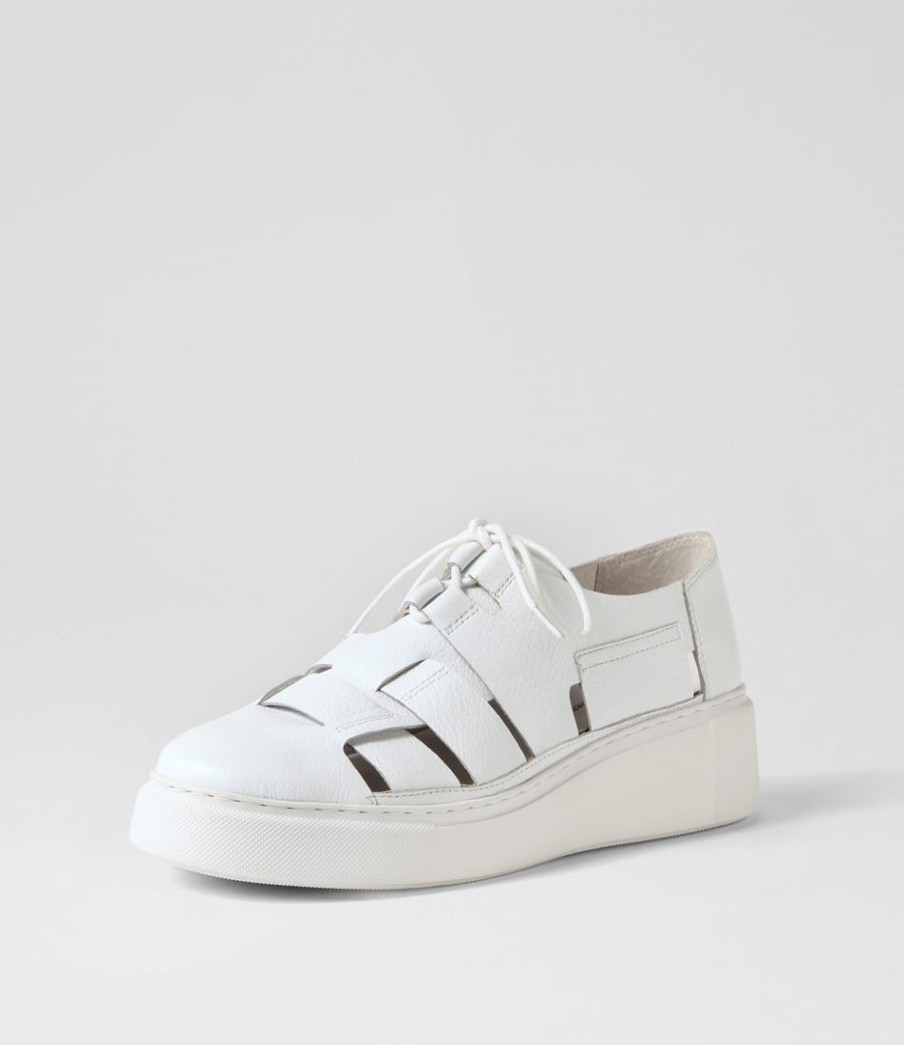 DJANGO & JULIETTE Yao White Leather Sneakers | Sneakers