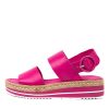 DJANGO & JULIETTE Atha Fuchsia Leather | Espadrilles