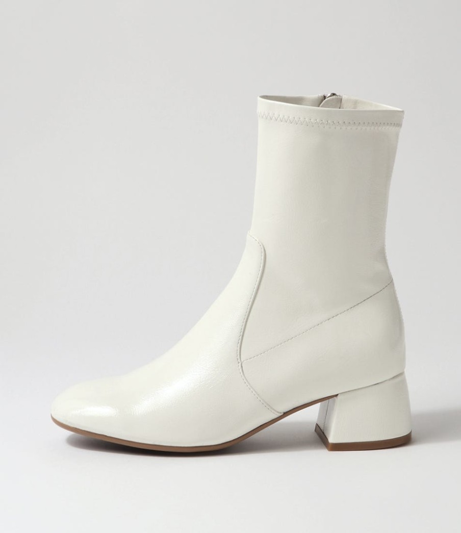 DJANGO & JULIETTE Checkie Stone Stretch Patent Pu Ankle Boots | Boots