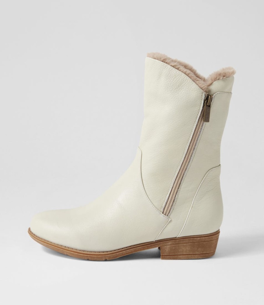 DJANGO & JULIETTE Rudo Almond Natural Leather Fur Calf Boots | Boots