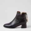 DJANGO & JULIETTE Nykia Black Leather Ankle Boots | Boots