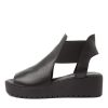 DJANGO & JULIETTE Ozie Black Lea-Blk Sole | Wedges