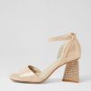 DJANGO & JULIETTE Laixi Gold Shimmer Leather Jewels Sandals | Heels