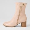 DJANGO & JULIETTE Skyy Nude Leather Chelsea Boots | Boots