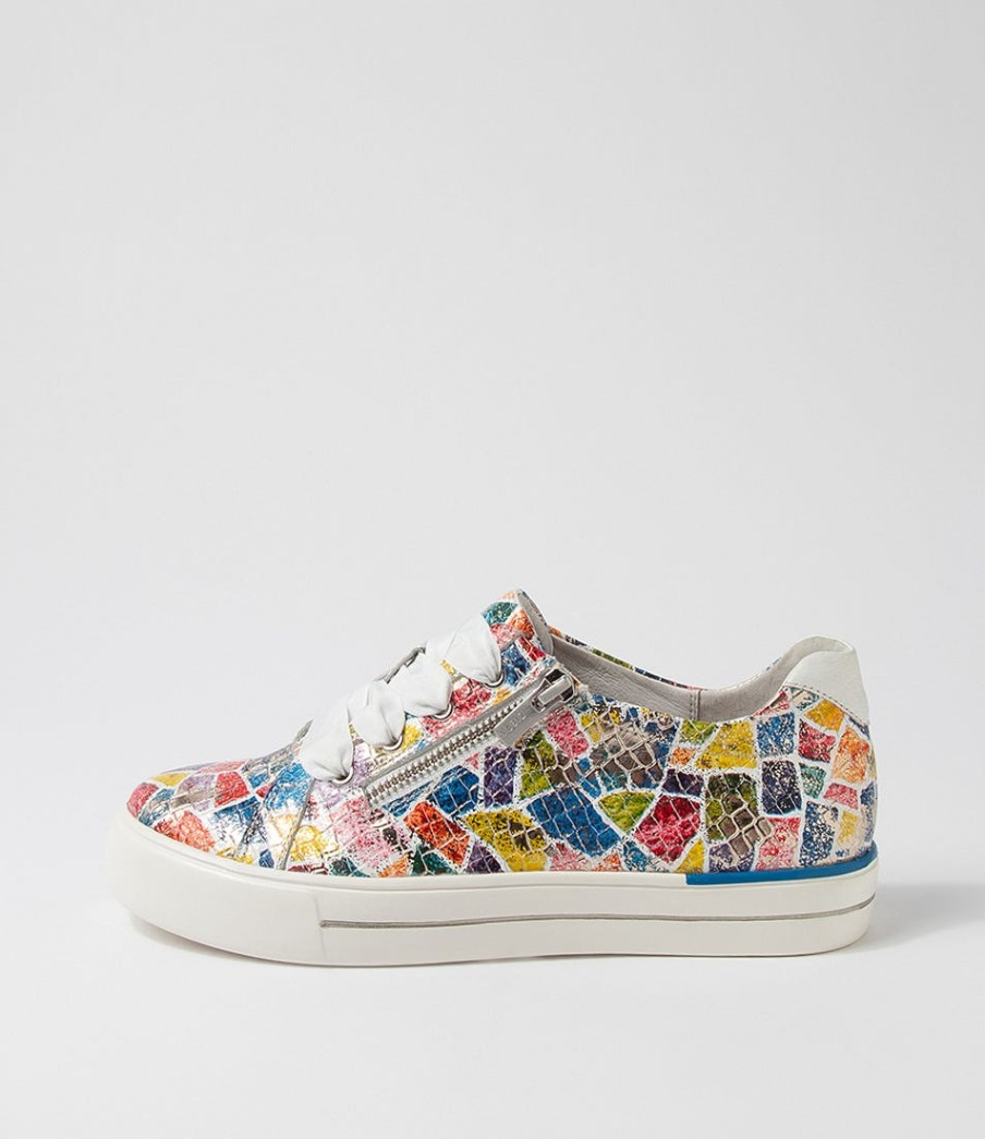 ZIERA Audry W Bright Metallic Multi Leather Sneakers | Sneakers