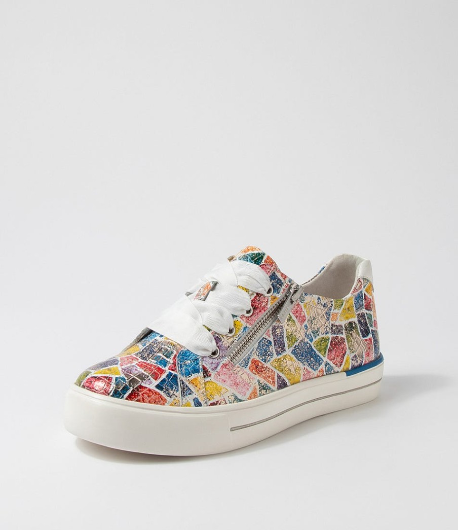 ZIERA Audry W Bright Metallic Multi Leather Sneakers | Sneakers